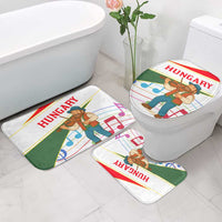 Hungary Bathroom Set with Folk Musician Illustration Design and Traditional Floral - Wonder Print Shop