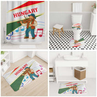 Hungary Bathroom Set with Folk Musician Illustration Design and Traditional Floral - Wonder Print Shop