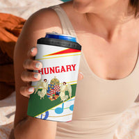 Hungary 4 in 1 Can Cooler Tumbler with Folk Musician Illustration Design and Traditional Floral - Wonder Print Shop