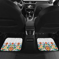 Hungary Car Mats with Folk Musician Illustration Design and Traditional Floral - Wonder Print Shop