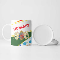 Hungary Ceramic Mug with Folk Musician Illustration Design and Traditional Floral - Wonder Print Shop