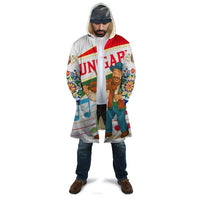 Hungary Cloak with Folk Musician Illustration Design and Traditional Floral - Wonder Print Shop