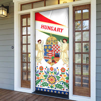 Hungary Door Cover with Folk Musician Illustration Design and Traditional Floral - Wonder Print Shop