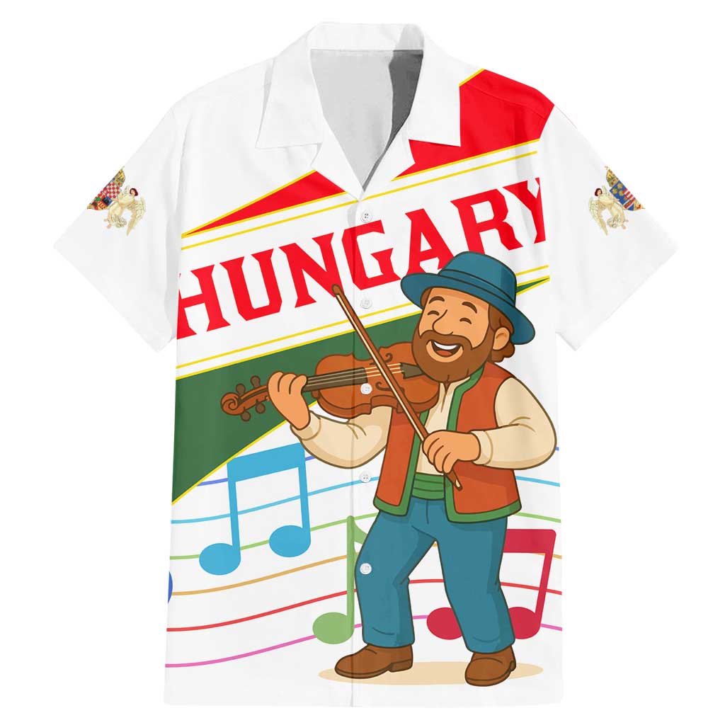 Hungary Family Matching Mermaid Dress and Hawaiian Shirt with Folk Musician Illustration Design and Traditional Floral - Wonder Print Shop