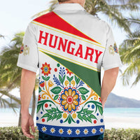 Hungary Hawaiian Shirt with Folk Musician Illustration Design and Traditional Floral - Wonder Print Shop
