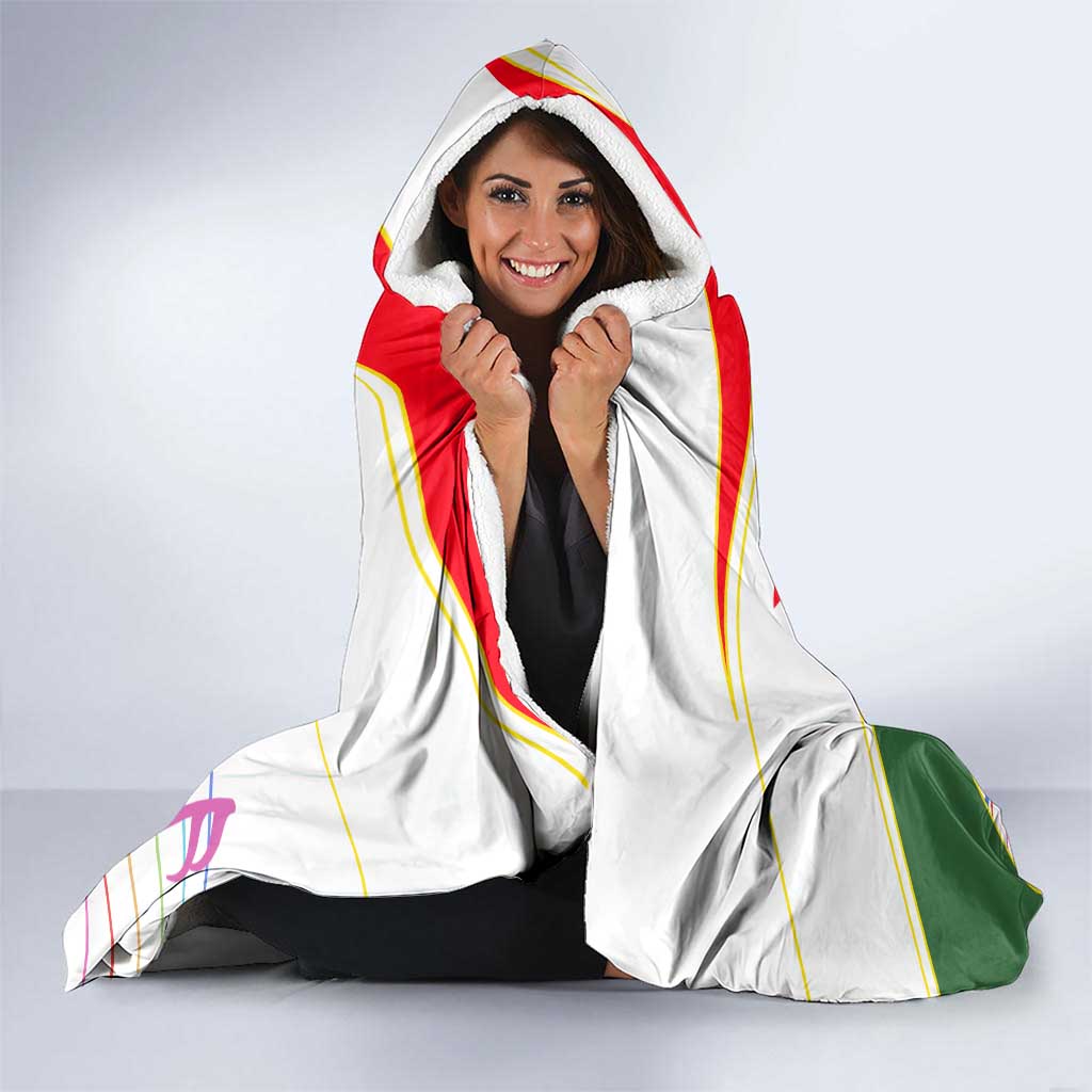 Hungary Hooded Blanket with Folk Musician Illustration Design and Traditional Floral - Wonder Print Shop