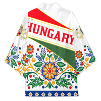 Hungary Kimono with Folk Musician Illustration Design and Traditional Floral - Wonder Print Shop