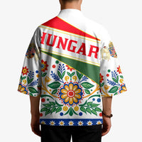 Hungary Kimono with Folk Musician Illustration Design and Traditional Floral - Wonder Print Shop