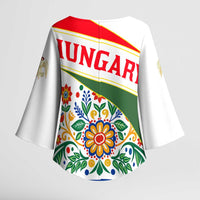 Hungary Kimono Sleeve Blouse with Folk Musician Illustration Design and Traditional Floral - Wonder Print Shop