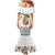 Hungary Mermaid Dress with Folk Musician Illustration Design and Traditional Floral - Wonder Print Shop
