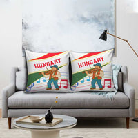 Hungary Pillow Cover with Folk Musician Illustration Design and Traditional Floral - Wonder Print Shop