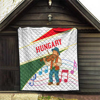 Hungary Quilt with Folk Musician Illustration Design and Traditional Floral - Wonder Print Shop