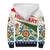 Hungary Sherpa Hoodie with Folk Musician Illustration Design and Traditional Floral - Wonder Print Shop