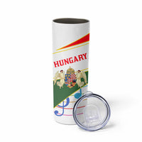 Hungary Skinny Tumbler with Folk Musician Illustration Design and Traditional Floral - Wonder Print Shop
