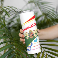Hungary Skinny Tumbler with Folk Musician Illustration Design and Traditional Floral - Wonder Print Shop