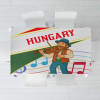 Hungary Tablecloth with Folk Musician Illustration Design and Traditional Floral - Wonder Print Shop