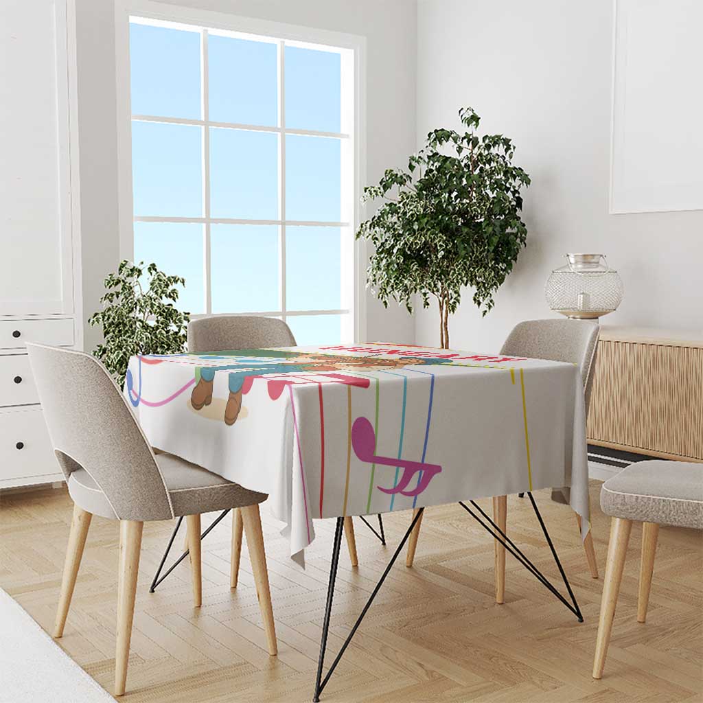 Hungary Tablecloth with Folk Musician Illustration Design and Traditional Floral - Wonder Print Shop