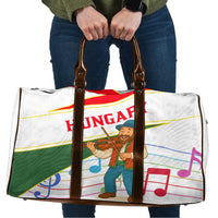Hungary Travel Bag with Folk Musician Illustration Design and Traditional Floral - Wonder Print Shop