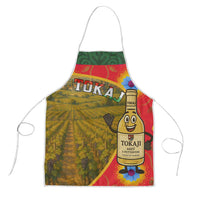Hungary Apron with Tokaj Vineyard Illustration Design and Grape Wine - Wonder Print Shop