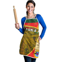 Hungary Apron with Tokaj Vineyard Illustration Design and Grape Wine - Wonder Print Shop