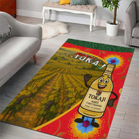 Hungary Area Rug with Tokaj Vineyard Illustration Design and Grape Wine - Wonder Print Shop