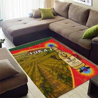 Hungary Area Rug with Tokaj Vineyard Illustration Design and Grape Wine - Wonder Print Shop