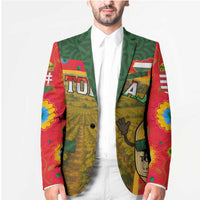 Hungary Blazer with Tokaj Vineyard Illustration Design and Grape Wine - Wonder Print Shop