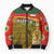 Hungary Bomber Puffer Jacket with Tokaj Vineyard Illustration Design and Grape Wine - Wonder Print Shop
