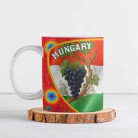 Hungary Ceramic Mug with Tokaj Vineyard Illustration Design and Grape Wine - Wonder Print Shop
