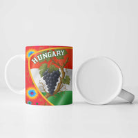 Hungary Ceramic Mug with Tokaj Vineyard Illustration Design and Grape Wine - Wonder Print Shop