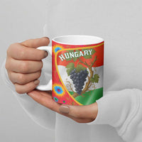 Hungary Ceramic Mug with Tokaj Vineyard Illustration Design and Grape Wine - Wonder Print Shop