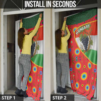 Hungary Door Cover with Tokaj Vineyard Illustration Design and Grape Wine - Wonder Print Shop