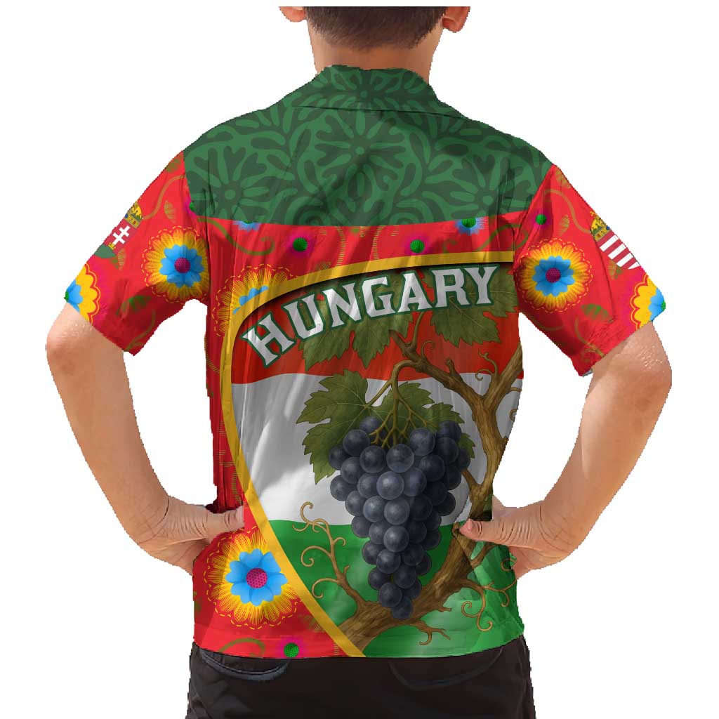 Hungary Family Matching Mermaid Dress and Hawaiian Shirt with Tokaj Vineyard Illustration Design and Grape Wine - Wonder Print Shop
