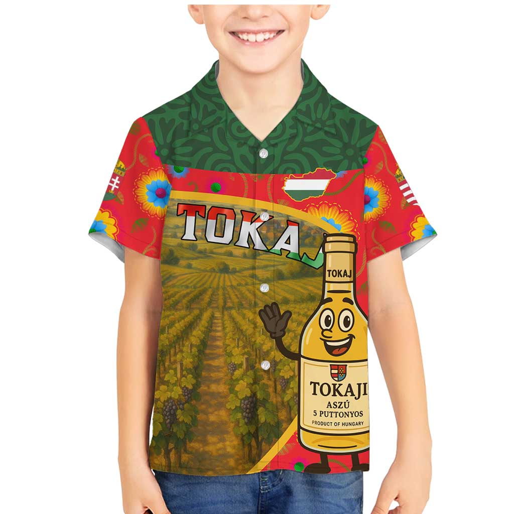 Hungary Family Matching Mermaid Dress and Hawaiian Shirt with Tokaj Vineyard Illustration Design and Grape Wine - Wonder Print Shop