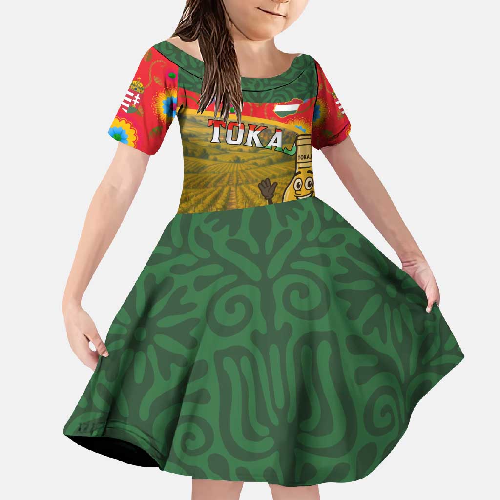 Hungary Family Matching Off Shoulder Maxi Dress and Hawaiian Shirt with Tokaj Vineyard Illustration Design and Grape Wine - Wonder Print Shop