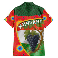 Hungary Family Matching Off Shoulder Short Dress and Hawaiian Shirt with Tokaj Vineyard Illustration Design and Grape Wine - Wonder Print Shop