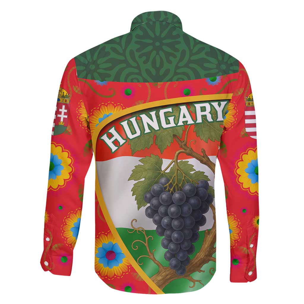 Hungary Family Matching Short Sleeve Bodycon Dress and Hawaiian Shirt with Tokaj Vineyard Illustration Design and Grape Wine - Wonder Print Shop