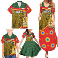 Hungary Family Matching Summer Maxi Dress and Hawaiian Shirt with Tokaj Vineyard Illustration Design and Grape Wine - Wonder Print Shop