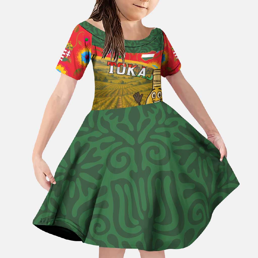 Hungary Family Matching Tank Maxi Dress and Hawaiian Shirt with Tokaj Vineyard Illustration Design and Grape Wine - Wonder Print Shop