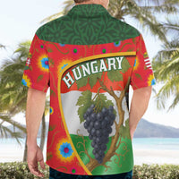 Hungary Hawaiian Shirt with Tokaj Vineyard Illustration Design and Grape Wine - Wonder Print Shop