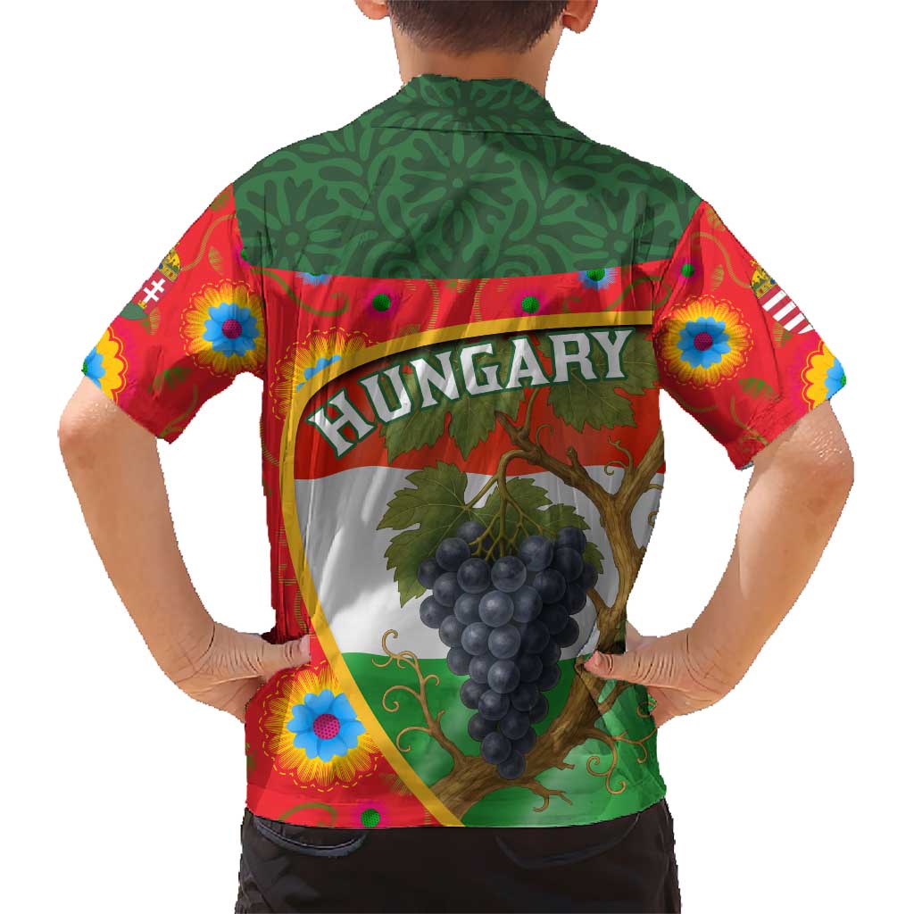 Hungary Hawaiian Shirt with Tokaj Vineyard Illustration Design and Grape Wine - Wonder Print Shop