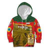 Hungary Kid Hoodie with Tokaj Vineyard Illustration Design and Grape Wine - Wonder Print Shop