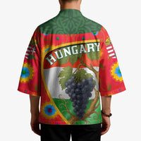 Hungary Kimono with Tokaj Vineyard Illustration Design and Grape Wine - Wonder Print Shop