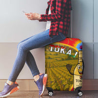 Hungary Luggage Cover with Tokaj Vineyard Illustration Design and Grape Wine - Wonder Print Shop