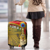 Hungary Luggage Cover with Tokaj Vineyard Illustration Design and Grape Wine - Wonder Print Shop