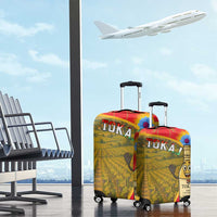 Hungary Luggage Cover with Tokaj Vineyard Illustration Design and Grape Wine - Wonder Print Shop