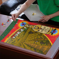 Hungary Puzzle with Tokaj Vineyard Illustration Design and Grape Wine - Wonder Print Shop