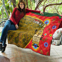 Hungary Quilt with Tokaj Vineyard Illustration Design and Grape Wine - Wonder Print Shop