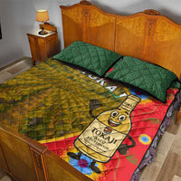 Hungary Quilt Bed Set with Tokaj Vineyard Illustration Design and Grape Wine - Wonder Print Shop