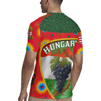 Hungary Rugby Jersey with Tokaj Vineyard Illustration Design and Grape Wine - Wonder Print Shop